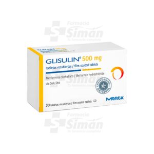 GLISULIN 500 MG  TABLETAS RECUBIERTAS - UNIDAD - CAJA CON 30 TABLETAS