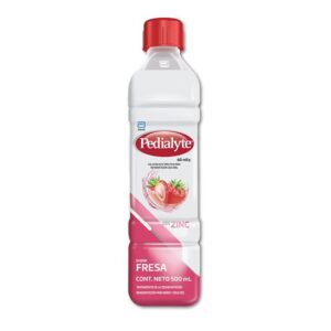PEDIALYTE SOLUCIÓN ELECTROLÍTICA PARA REHIDRATACIÓN SUERO SABOR FRESA  CON ZINC 500ml  -UNIDAD