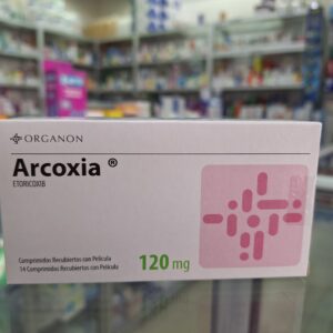 ARCOXIA 120MG COMPRIMIDOS RECUBIERTOS UNIDAD, CAJA X14 UNIDADES.