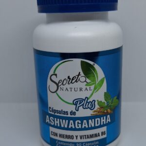 ASHWAGANDHA CON HIERRO Y VITAMINA B6 CAPSULAS FRASCO X90 CÁPSULAS