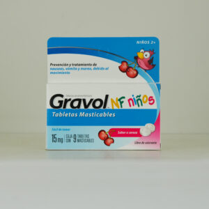 GAVOL NF NIÑOS  TABLETAS MASTICABLES (CEREZA) - UNIDAD - CAJA CON 9 TABLETAS