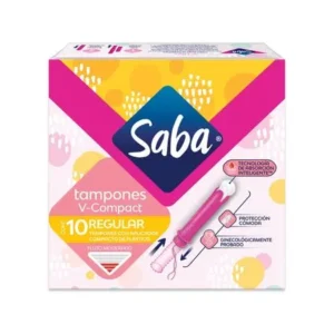SABA TAMPONES V-COMPACT, REGULARES, 10 UNIDADES