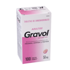 GRAVOL ADULTOS ANTIEMÉTICO 50 MG TABLETAS - UNIDAD - CAJA CON 100 TABLETAS