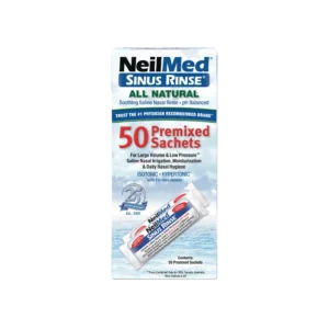 NEIL MED SINUS RINSE ALL NATURAL SINUS RELIEF  ENJUAGE SALINO DE SINUS  -50 SOBRES PREMEZCLADOS