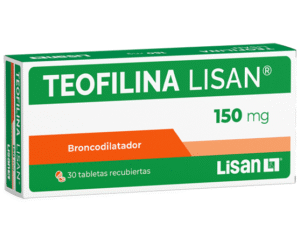 TEOFILINA 150MG LISAN TABLETAS VIA ORAL UNIDAD