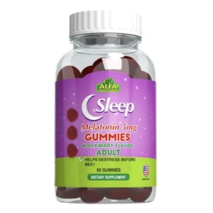 MELATONINA GUMMIES  ADULTOS  PARA DORMIR, SABOR MORA,  FRASCO X 60 GOMITAS