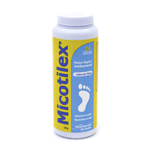 MICOTILEX POLVO TÓPICO ANTIBACTERIAL CON BICARBONATO DE SODIO PARA PIES 120ml - UNIDAD