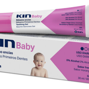 KIN BABY BÁLSAMO ENCÍAS GEL PARA LOS PRIMEROS DIENTES  - PRESENTACIÓN DE 30mL.