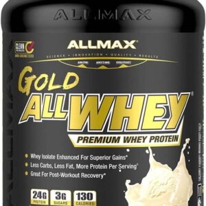 ALLMAX GOLD ALL WHEY PREMIUM WHEY PROTEIN - 2LBS - FRENCH VANILLA - UNIDAD