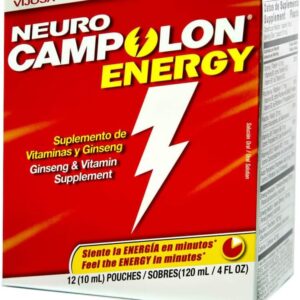 NEURO CAMPOLON ENERGY 10ml SUPLEMENTO DE VITAMINAS Y GINSENG - CAJA CON 12 SOBRES -UNIDAD