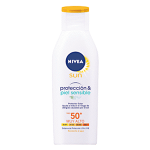 NIVEA SUN PROTECCIÓN & PIEL SENSIBLE,  SPF50+, UVA y UVB, PRESENTACIÓN DE 200mL