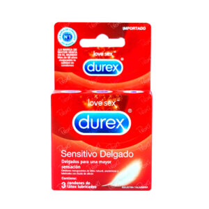 DUREX SENSITIVO DELGADO CAJA X3 UNIDADES