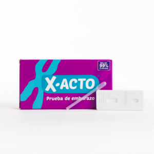 X-ACTO  PRUEBA DE EMBARAZO, MAS DE 99% PRECISIÓN, RESULTADO EN 5 MINUTOS.