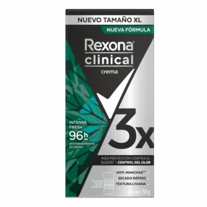 REXONA CLINICAL DESODORANTE CREMA 3X INTENSE FRESH 96H 58g - UNIDAD