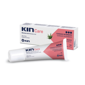KIN CARE GEL MUCOSA ORAL, CON ALOE VERA Y ÁCIDO HIALURÓNICO - PRESENTACIÓN DE 15mL.
