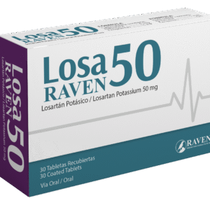 LOSA RAVEN 50MG TABLETAS VIA ORAL CAJA X30 UNIDADES