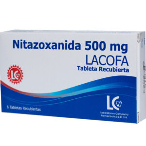 NITAZOXANIDA 500MG LACOFA TABLETAS VIA ORAL CAJA X6 UNIDADES
