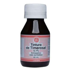TINTURA DE TIMEROSAL 0.1% ANTISÉPTICO 60mL  -UNIDAD
