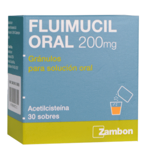FLUIMUCIL ORAL 200 MG GRÁNULOS PARA SOLUCIÓN ORAL - UNIDAD - CAJA CON 30 SOBRES