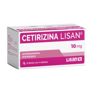 CETIRIZINA 10 MG BLISTER CON 4 TABLETAS CAJA CON 15 BLISTERS