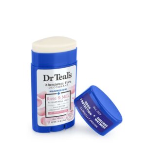 DR TEAL´S DESODORANTE BARRA SIN ALUMINIO MAGNESIO ROSE & MILK  75g  -UNIDAD
