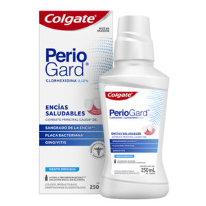 COLGATE PERIOGARD ENCÍAS SALUDABLES SOLUCIÓN BUCAL, CON CLORHEXIDINA 0,12% - PRESENTACIÓN DE 250mL.