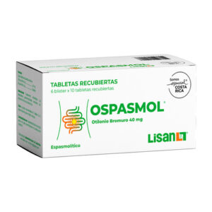 OSPASMOL 40 MG  ESPASMOLÍTICO  TABLETAS RECUBIERTAS - UNIDAD - CAJA CON 60 TABLETAS
