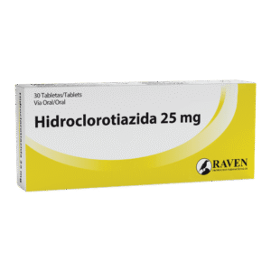 HIDROCLOROTIAZIDA 25MG RAVEN TABLETAS VIA ORAL UNIDAD