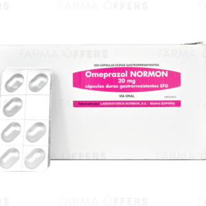 OMEPRAZOL NORMON 20 MG  CÁPSULAS DURAS GASTRORRESISTENTES EFG -UNIDAD- CAJA CON 56 CÁPSULAS
