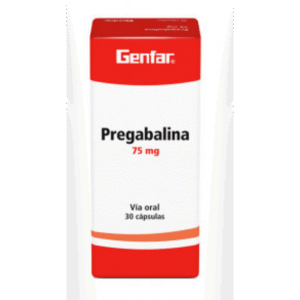 PREGABALINA GENFAR 75 MG  CÁPSULAS -UNIDAD- CAJA CON 30 CÁPSULAS