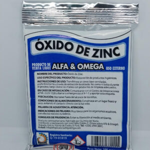 ÓXIDO DE ZINC ALFA & OMEGA -SOBRE CON 100g