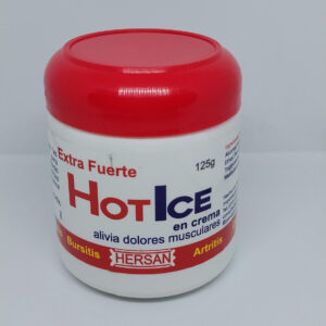HOT ICE EN CREMA , EXTRA FUERTE, ALIVIA DOLORES MUSCULARES,  PRESENTACIÓN DE 125g.