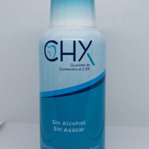 CHX SOLUCIÓN PARA ENJUAGUE BUCAL, SABOR MENTA, PRESENTACIÓN DE 240mL.