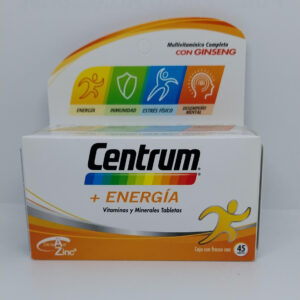 CENTRUM +ENERGÍA VITAMINAS Y MINERALES TABLETAS RECUBIERTAS - CAJA CON 45 TABLETAS