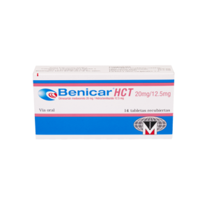 BENICAR HCT 20mg/12.35mg - TABLETAS RECUBIERTAS - CAJA CON 14 TABLETAS.