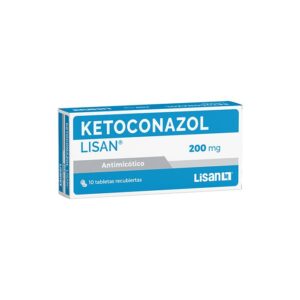 KETOCONAZOL LISAN 200mg., TABLETAS RECUBIERTAS, CAJA CON 10 TABLETAS, UNIDAD.