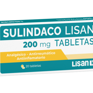 SULINDACO LISAN 200mg, TABLETAS, CAJA CON 30 TABLETAS, UNIDAD
