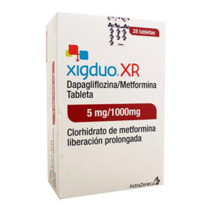 XIGDUO XR 5MG/1000MG TABLETAS DE LIBERACIÓN PROLONGADA CAJA X30 UNIDADES
