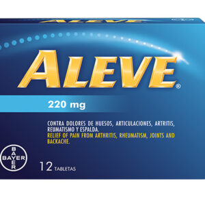 ALEVE 220 MG, DOLOR ARTRITIS, REUMATISMO, ESPALDA. TABLETAS INDIVIDUALES.