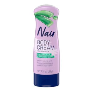 NAIR BODY CREAM HAIR REMOVER CON ALOE Y FRAGANCIA DE AGUA DE LILAS, 255G. UNIDAD