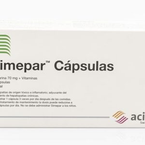 SIMEPAR CÁPSULAS, SILIMARINa 70MG + VITAMINAS, CAJA CON 40 CÁPSULAS, UNIDAD.