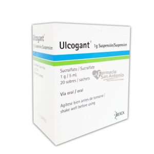 ULCOGANT SUSPENSIÓN 1g, SOBRES, CAJA CON 20 SOBRES, UNIDAD.