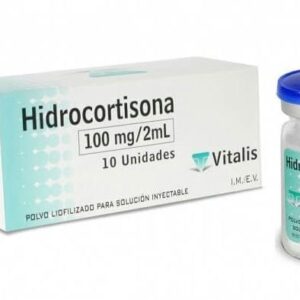 HIDROCORTISONA BASE 100 MG (COMO SUCCINATO SÓDICO) VITALIS, 10 UNIDADES X CAJA, UNIDAD.