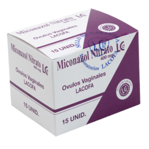 MICONAZOL NITRATO LC 400mg, ÓVULOS VAGINALES, CAJA CON 15 ÓVULOS, UNIDAD.