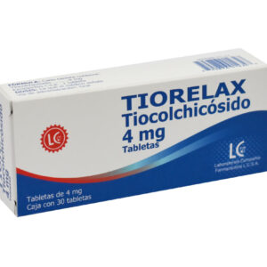 TIORELAX 4mg, TABLETAS, CAJA CON 30 TABLETAS, UNIDAD.