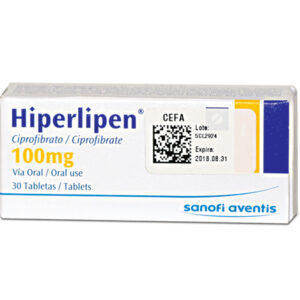 HIPERLIPEN 100mg. TABLETAS, CAJA CON 30 TABLETAS.