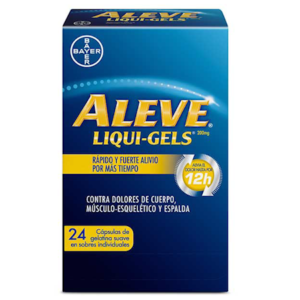 ALEVE LIQUID-GELS 200 MG, CÁPSULAS DE GELATINA SUAVE EN SOBRES INDIVIDUALES, UNIDAD.