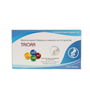 TRIORA, MEZCLA DE ESPORAS PROBIÓTICAS EN SUSPENSIÓN, CAJA CON 10 FRASCOS, UNIDAD