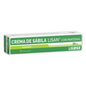 CREMA DE SÁBILA LISAN CON PANTENOL, HUMECTANTE, 20g.