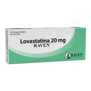 LOVASTATINA 20mg RAVEN, TABLETAS, CAJA CON 30 TABLETAS, UNIDAD